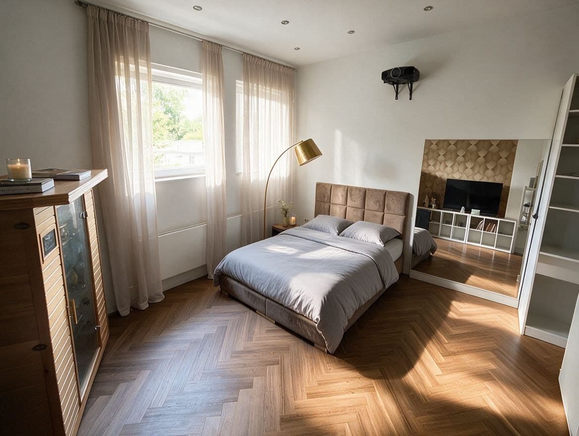 Zweites Schlafzimmer mit Doppelbett